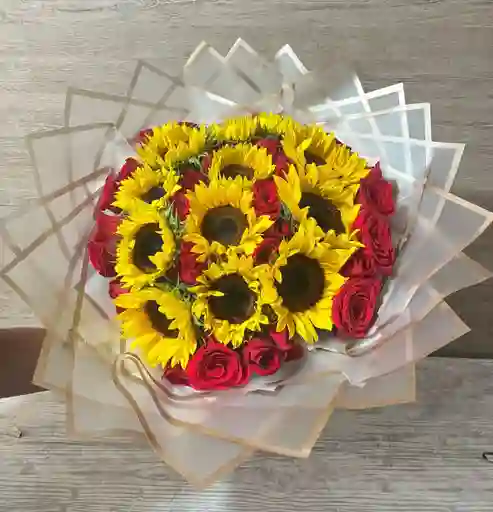 Buquet Con Girasoles