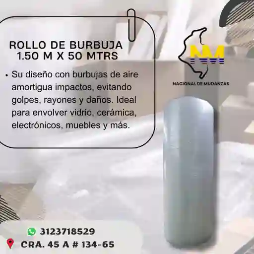 Rollo De Burbuja 150 X 50 Mtrs