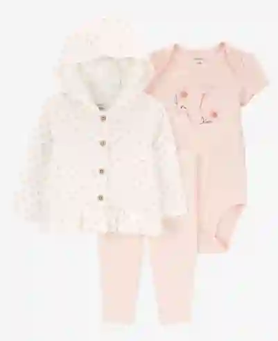 Conjunto 3 Piezas Bebé Carters Talla 6 Meses