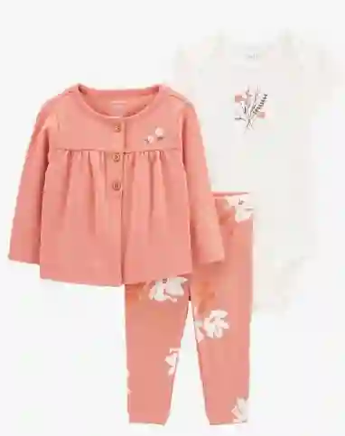 Conjunto 3 Piezas Bebé Carters Talla 3 Meses