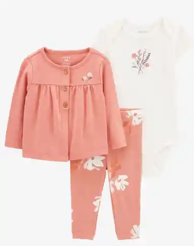 Conjunto 3 Piezas Bebé Carters Talla 3 Meses