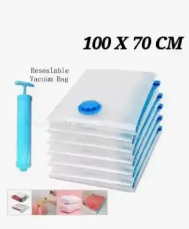 5 Bolsas De Empaque Al Vacio 100 X 70 Mas 1 Bomba