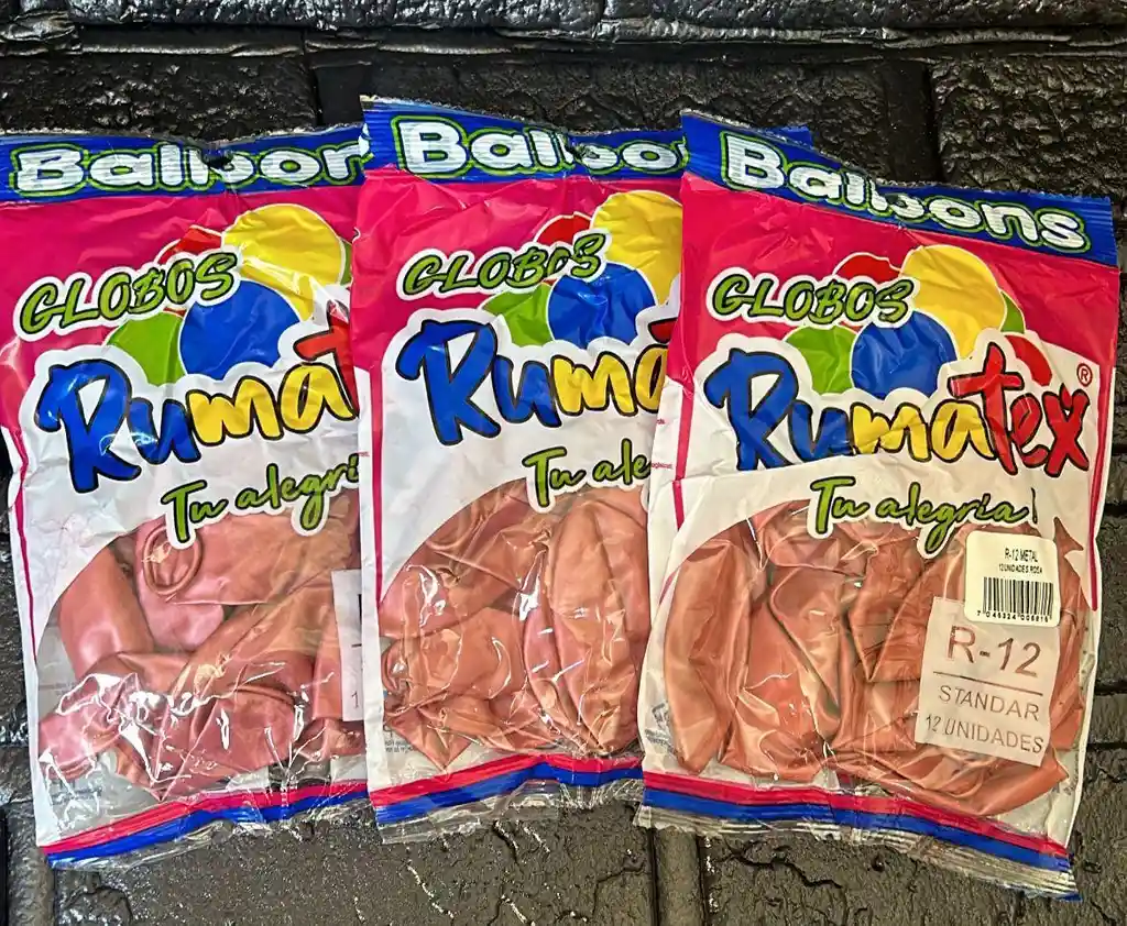 Bombas Globos R-12 Palo De Rosa Rumatex X12 Unidades
