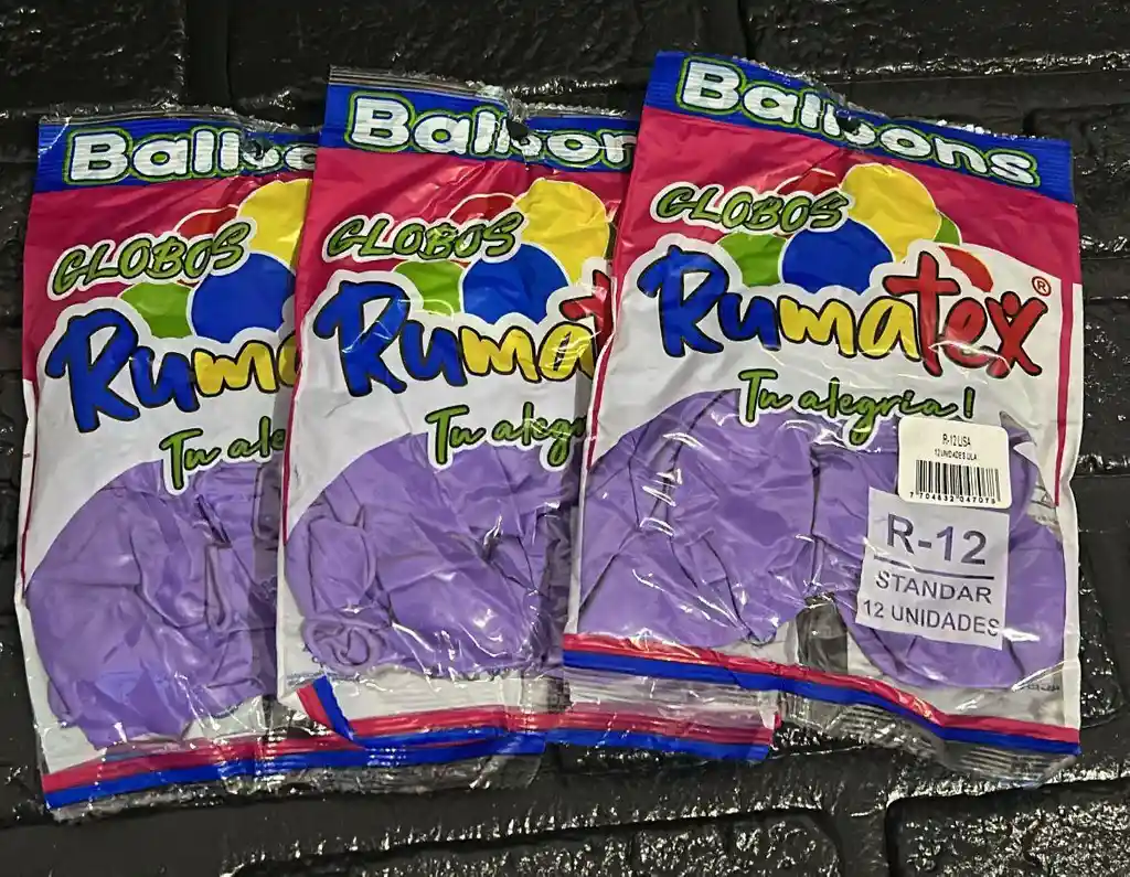 Bombas Globos R-12 Morada Rumatex X12 Unidades