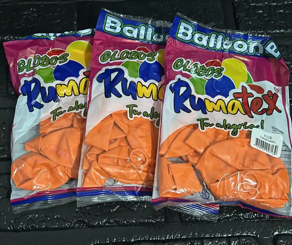 Bombas Globos R-12 Naranja Rumatex X12 Unidades