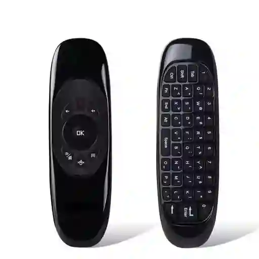 Control Smart Tv Con Teclado Negro