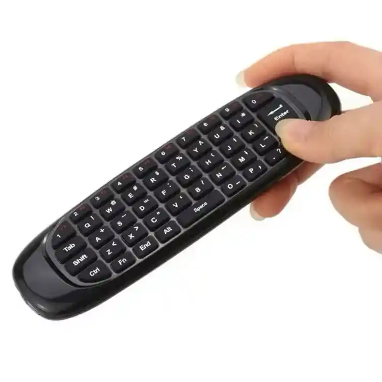 Control Smart Tv Con Teclado Negro