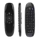 Control Smart Tv Con Teclado Negro