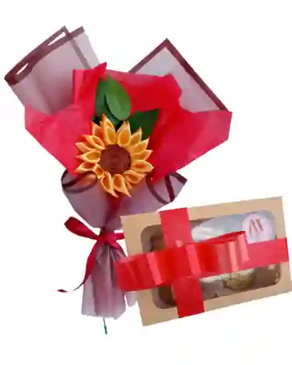 Girasol Solitario Con Chocolates