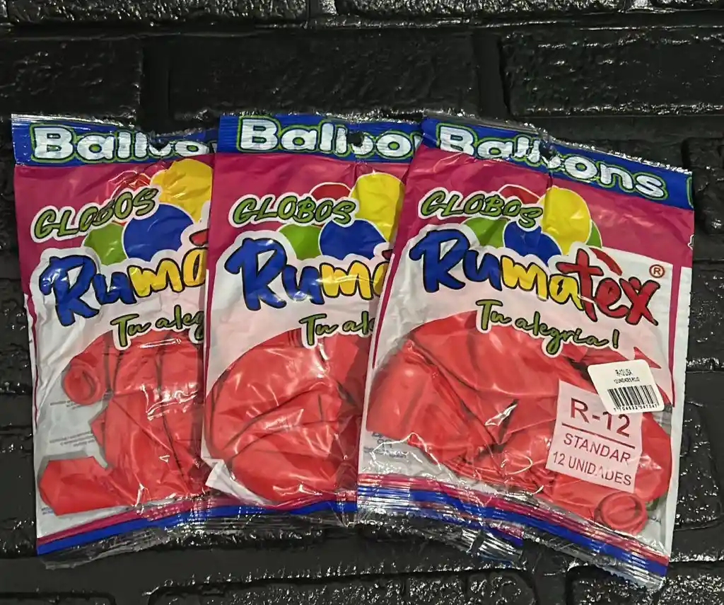 Bombas Globos R-12 Roja Rumatex X12 Unidades