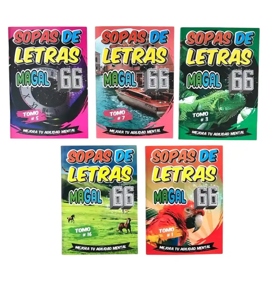 Libro Sopas De Letras 66 Paginas Diseño Surtido