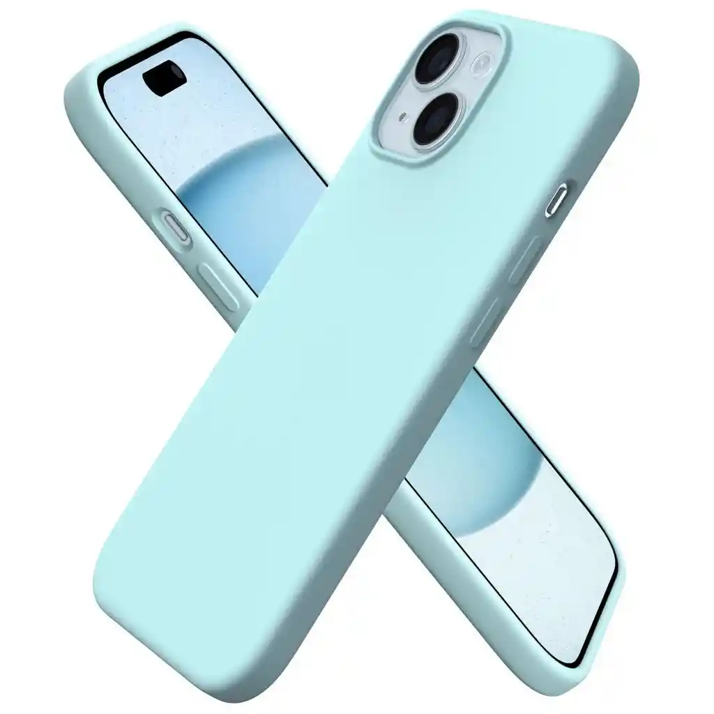 Silicone Case Iphone 14 Pro Max - Azul Agua Marina