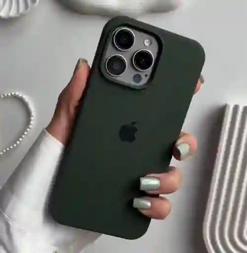 Silicone Case Iphone 14 Pro Max - Verde Oscuro