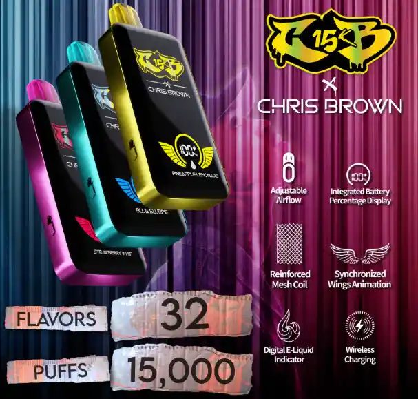 Vaper Chris Brown 15.000 Puff - Piña Colada