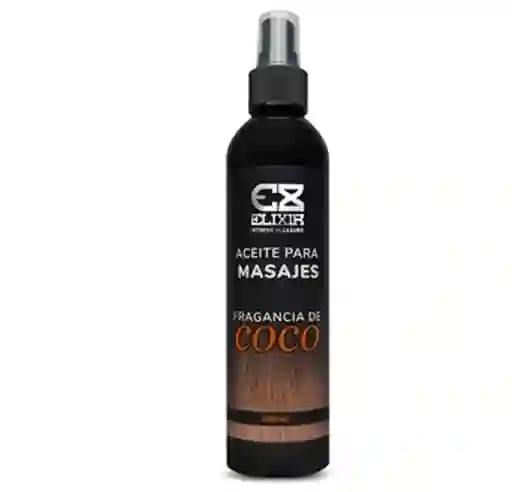 Aceite Masajes 250ml Coco Fragancia Marca Elixir Xtreme Scort Prepago
