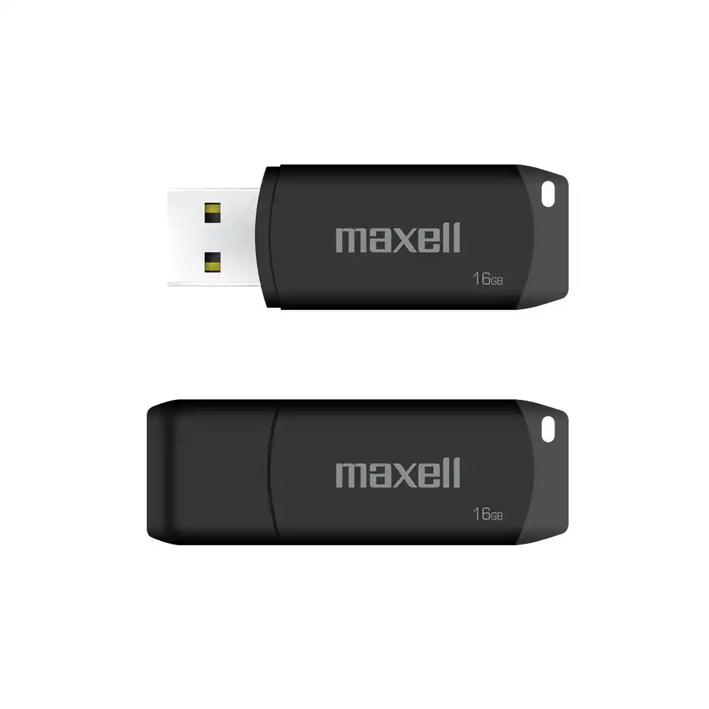 Memoria Usb Maxell Pendrive 16gb 2.0 Negra Sin Blister