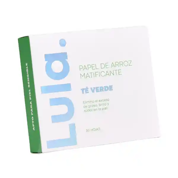 Papel De Arroz Matificante Lula X 50 Hojas - Té Verde