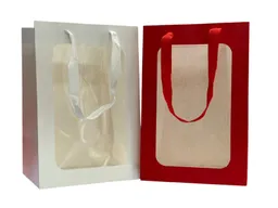 Bolsa Regalo Ventana Blanca Y Roja