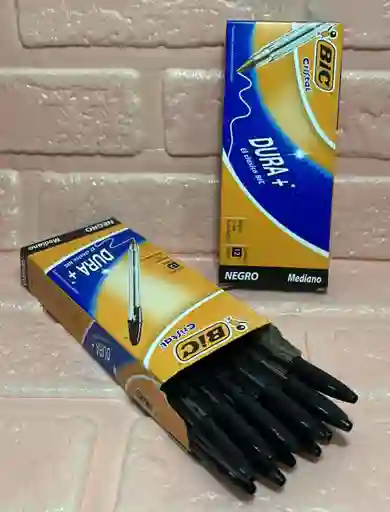 Lapicero Bic Nego Caja X12