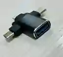 Convertidor Usb Hembra 3.0 A Lightning, Tipo C Y Micro Usb