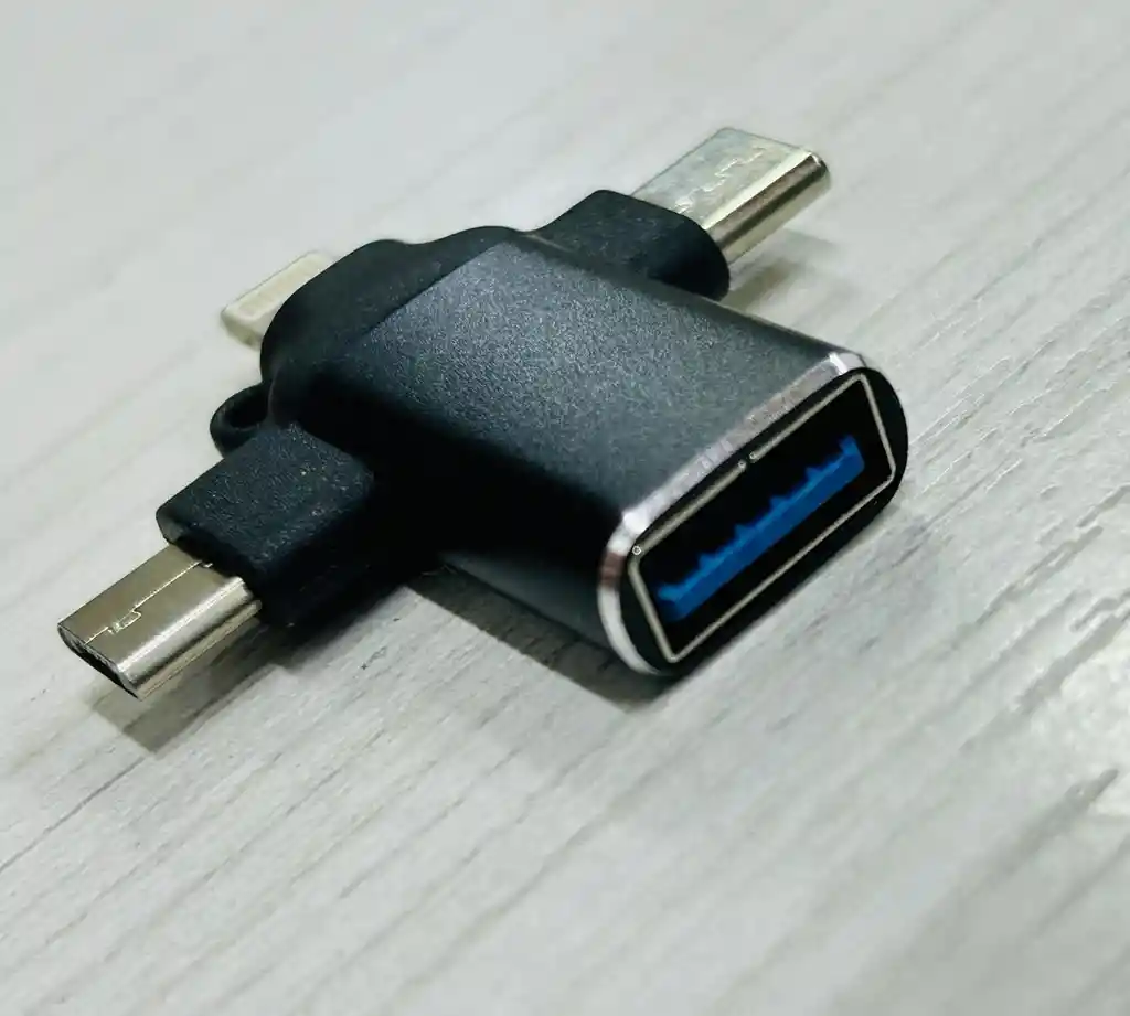 Convertidor Usb Hembra 3.0 A Lightning, Tipo C Y Micro Usb
