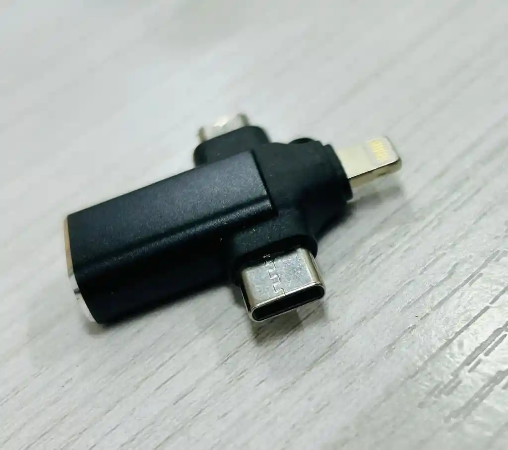Convertidor Usb Hembra 3.0 A Lightning, Tipo C Y Micro Usb