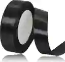 Cinta Listón De Tela Lisa Satinada Color Negro 2,5cm X2 Metros