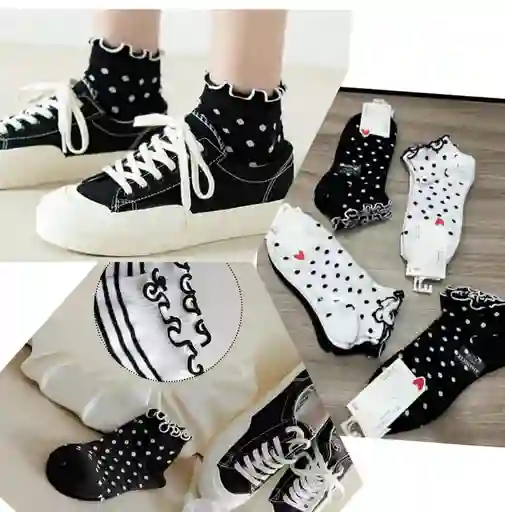 Medias Tendencia Coqutte Media Punticos Polka