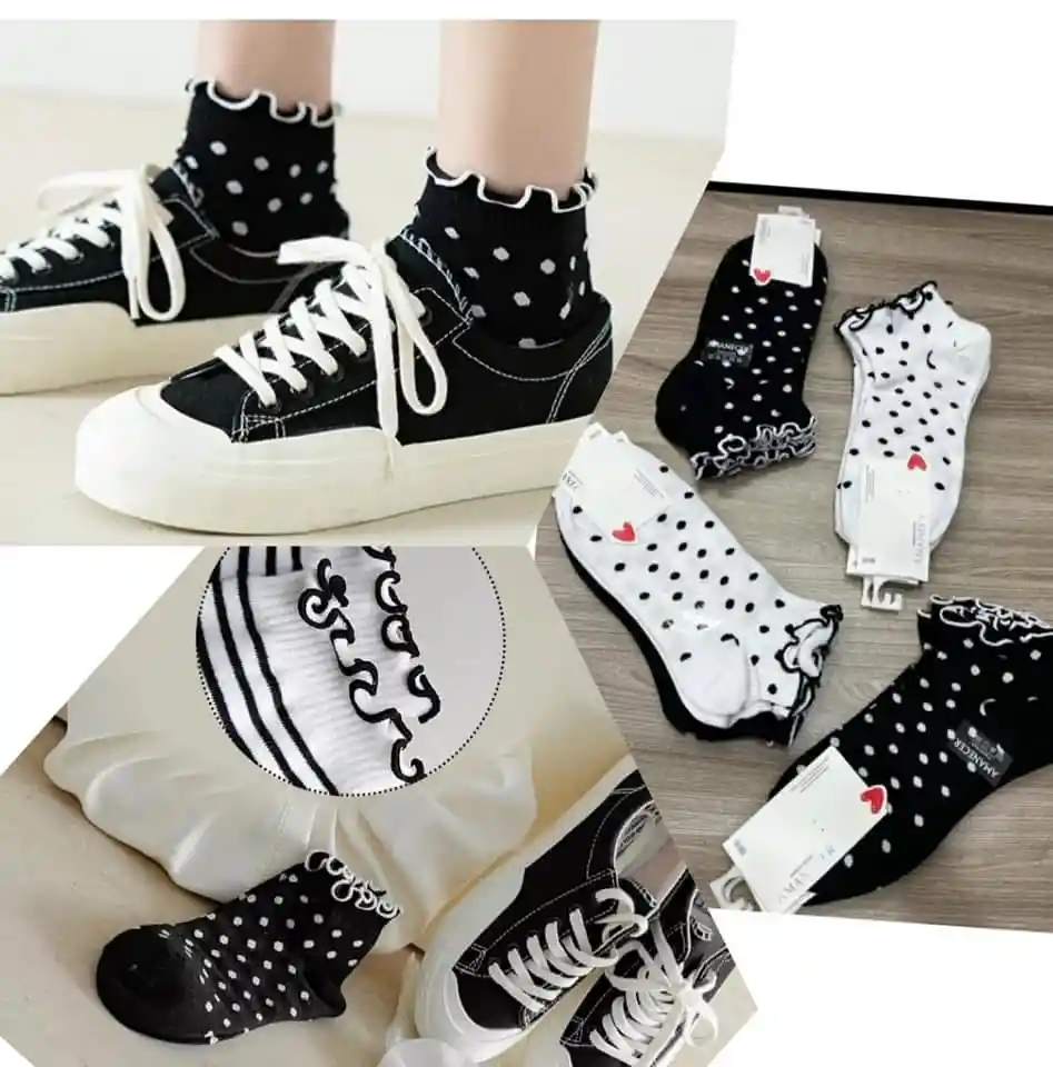 Medias Tendencia Coqutte Media Punticos Polka