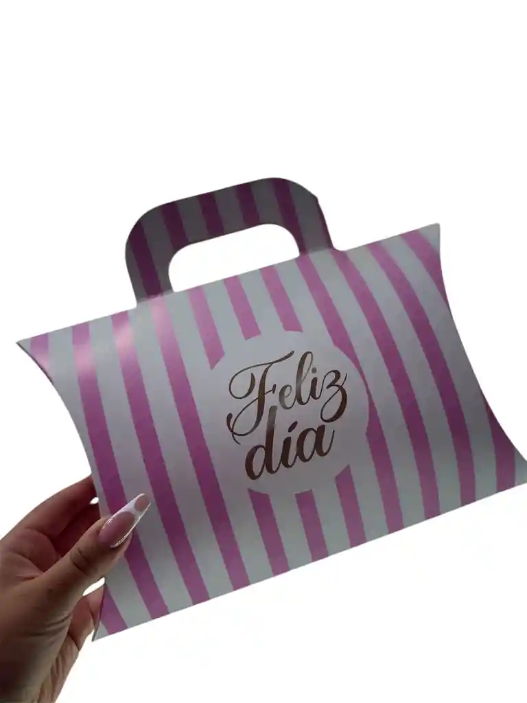 Caja Almohadin Rosada Feliz Dia