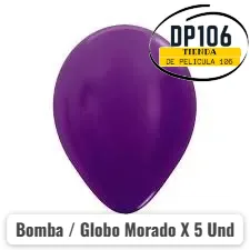 Bomba / Globo Morado X 5 Und