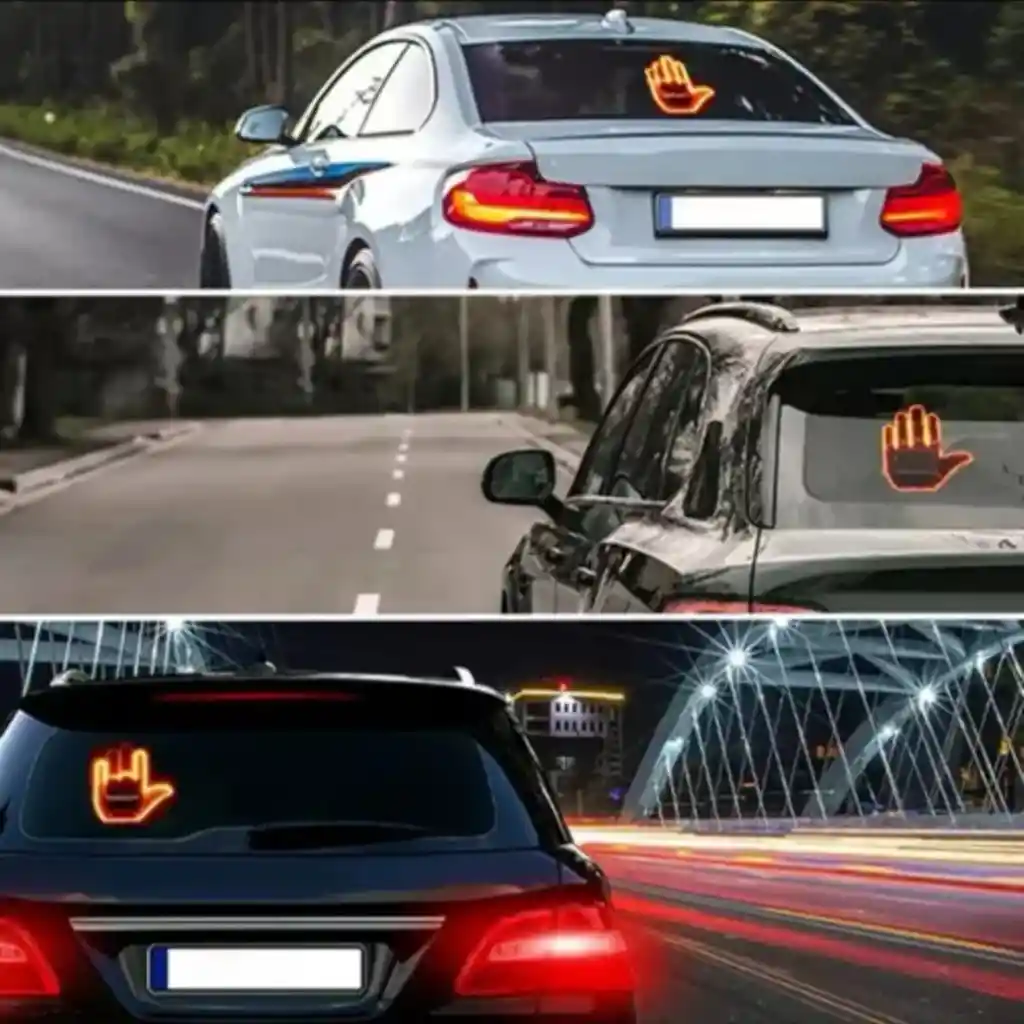 Señal Mano Led Para Auto Con Luz De Gestos Mano Dedos