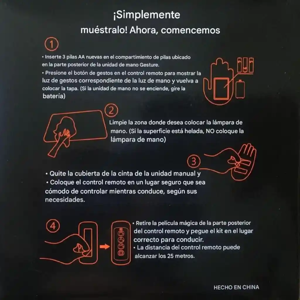 Señal Mano Led Para Auto Con Luz De Gestos Mano Dedos