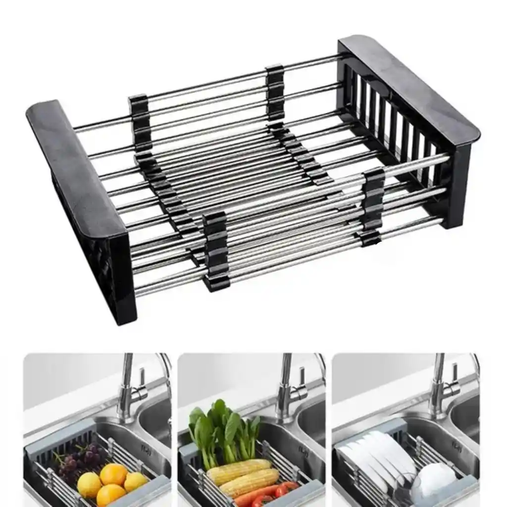 Escurridor Organizador Multiusos Ajustable Acero Inoxidable