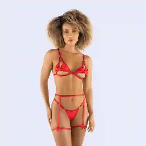 Conjunto Maeve Lencería Lerot (rojo) Talla S/m
