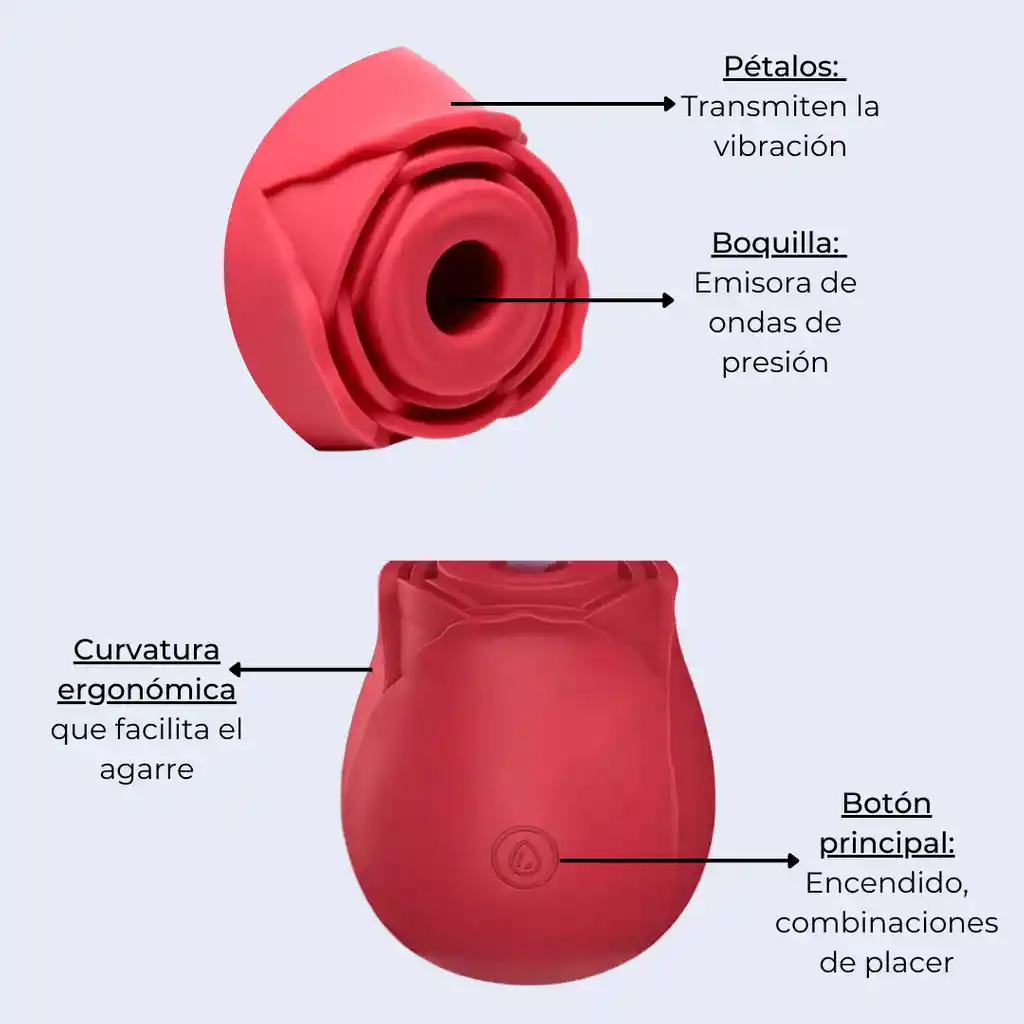 Vibrador Y Succionador Ohlala Rose