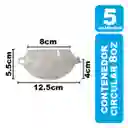 Contenedor Circular Multifuncional 8oz X 5und
