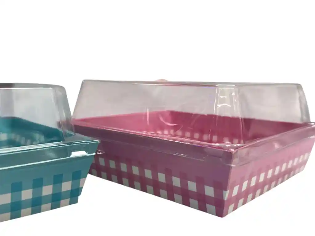 Caja Cuadrada Acetato Base Cartón