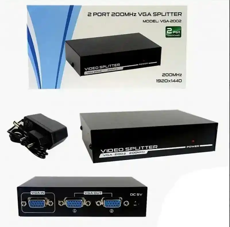 Splitter Vga 200mhz Multiplicador Divisor Video 1x4 Puertos