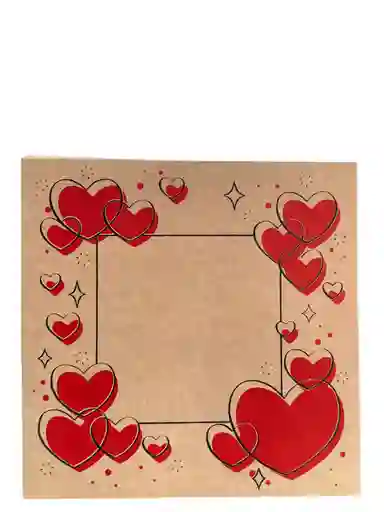 Caja Con Tapa Separada Corazones