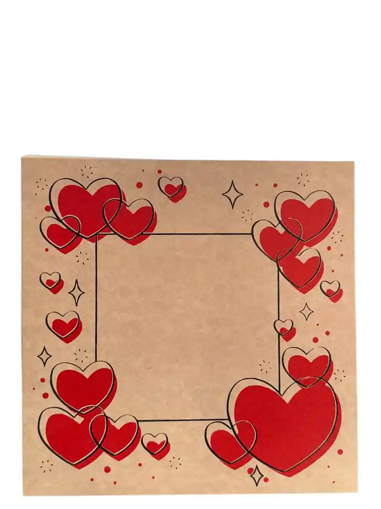 Caja Con Tapa Separada Corazones