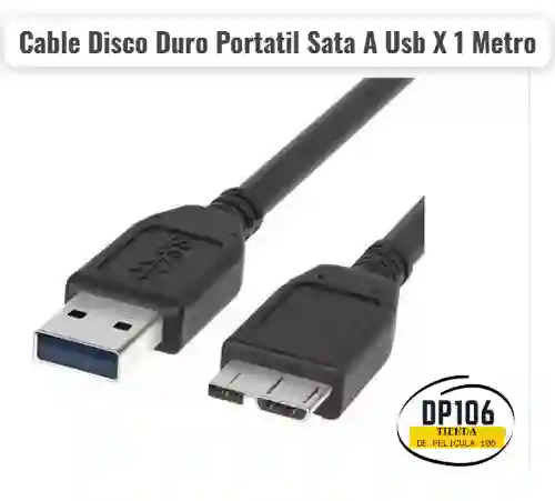 Cable Disco Duro Portatil Sata A Usb X 1 Metro