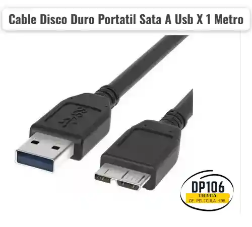 Cable Disco Duro Portatil Sata A Usb X 1 Metro