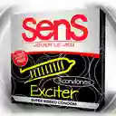 Condones X 3 Sens Exciter Preservativo Latex Condon Premium Frances