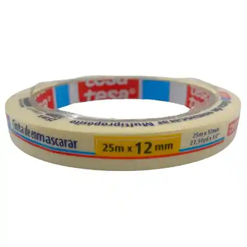 Cinta De Enmascarar Tesa - 12mm X 25m