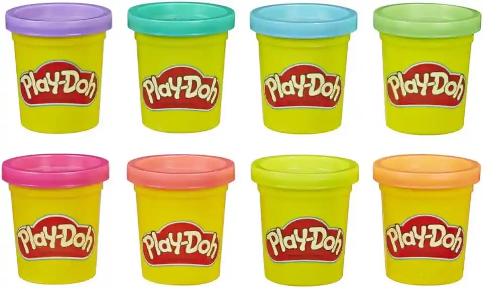 Set Plastilina Play-doh Colores Neón Brillantes Niños