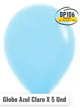 Globo Azul Claro X 5 Und