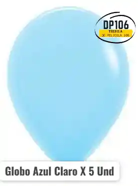 Globo Azul Claro X 5 Und