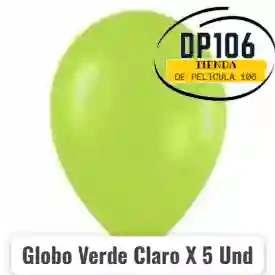 Globo Verde Claro X 5 Und