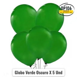Globo Verde Oscuro X 5 Und